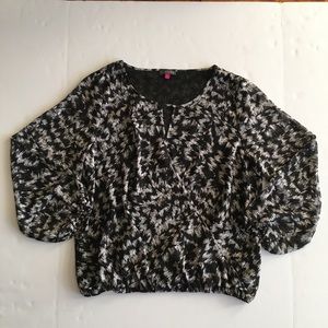 Vince Camuto Large Blouse Printed Faux Wrap Top